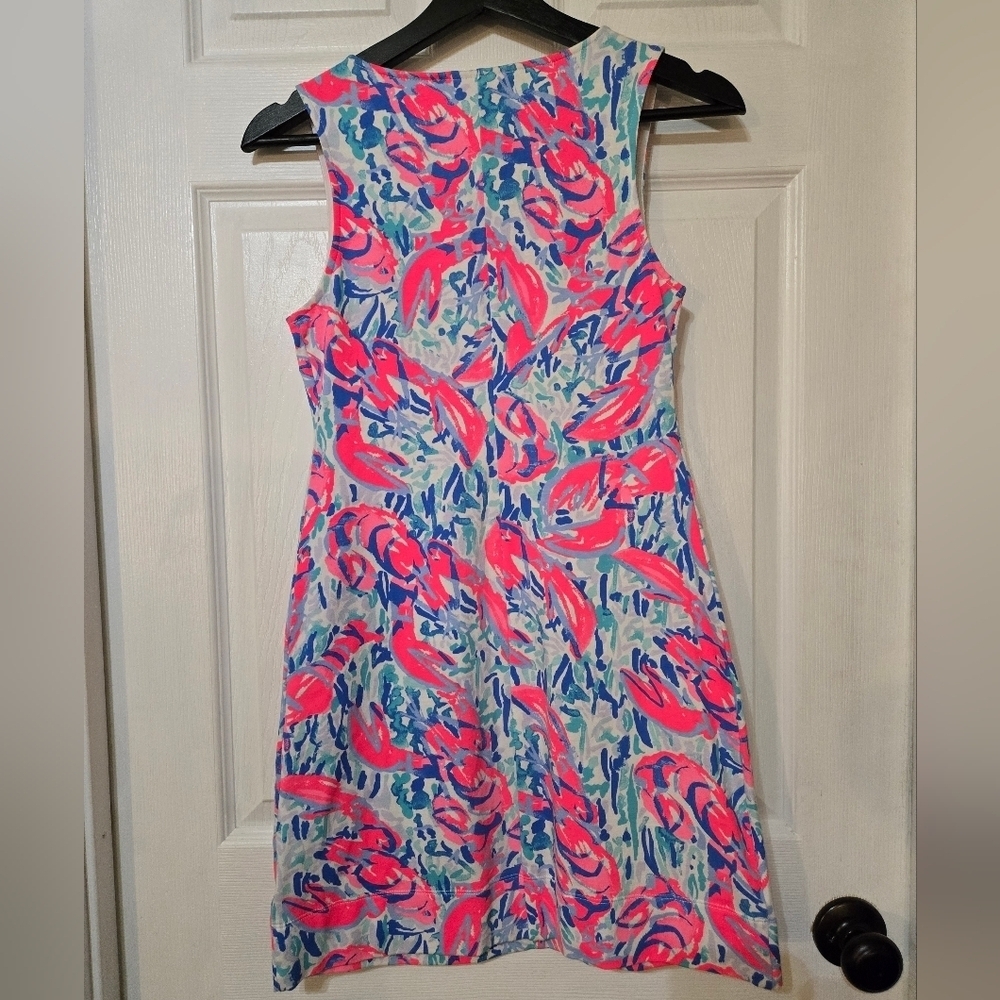 Lilly Pulitzer Knit Shift Dress Lobster Print - Picture 2 of 4